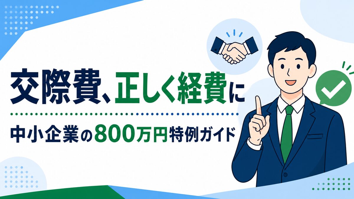 交際費を経費にする方法｜中小企業の800万円特例
